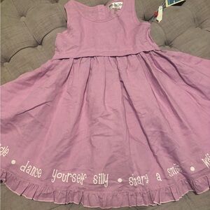 Matilda Jane Lavender Kids Dress with Playful Text